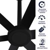 Maxx Air 108 In. Indoor 6-Speed HVLS Ceiling Fan in Black HVLS 108 BLK